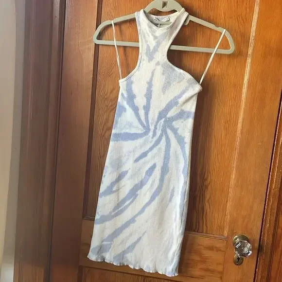 Zara Asymmetrical Ribbed Tie Dye Dress - Picture 2 of 11